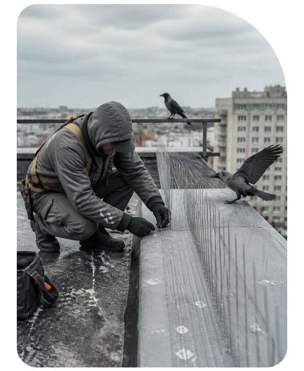 Защита от ворон под ключ в Нижневартовске по цене от 5180 р. | Сенат-Нжт